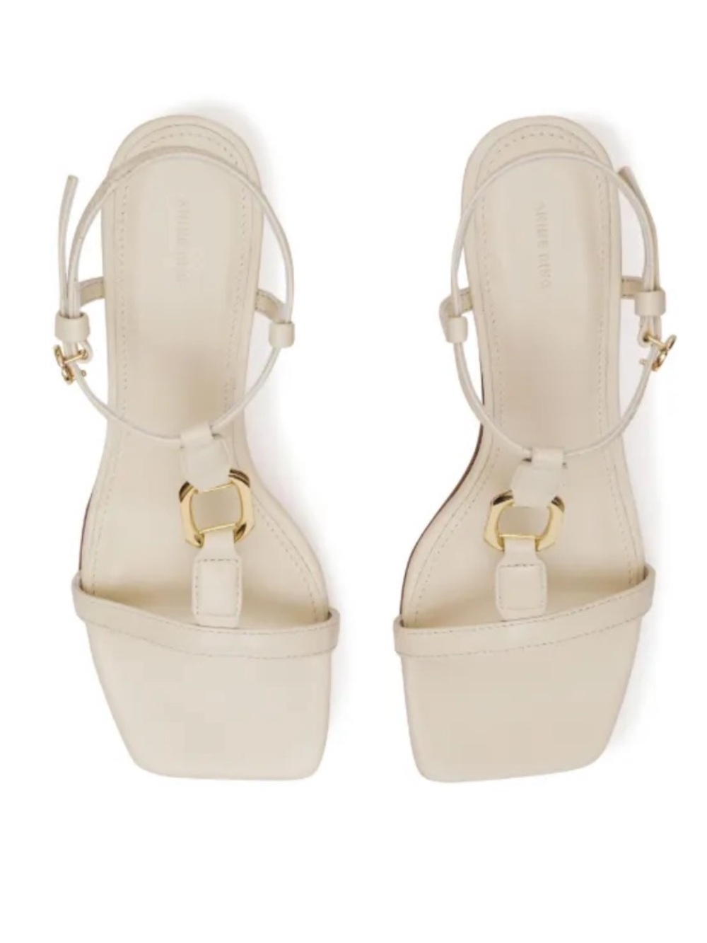 Anine Bing Kiera Cream Leather Sandals  39/9